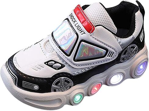 Baby Light Up Shoes Casual Cartoon Car Sneaker Kids Sports Shoes Light Up Shoes for Boys Toddler Girl Tennis Shoes in Saudi Arabia