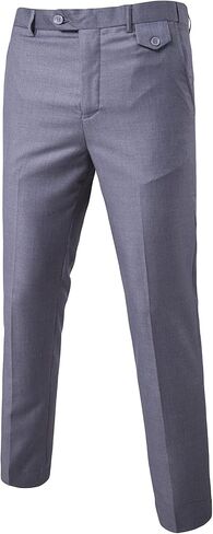 Men's Stylish Slim Stretch Pant Solid Color Skinny Fit Comfort Suit Pant Lightweight Comfort Business Trousers in Saudi Arabia