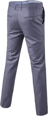 Men's Stylish Slim Stretch Pant Solid Color Skinny Fit Comfort Suit Pant Lightweight Comfort Business Trousers in Saudi Arabia