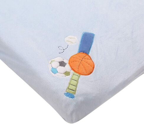 4 PCS Brown Sports Sports Bedding Crib Set (غطاء الجدول المتغير حفاضات) in Saudi Arabia