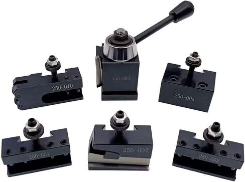 8 PCS Wedge Type AXA Quick Change Tool Post With Tool Holders For Lathe Swing Dia 6-12",250-111 (AXA-8PCS) in Saudi Arabia