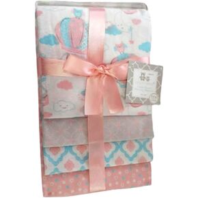 4-Pack Flannel Receiving Blankets - Clouds