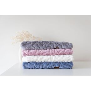 Personalized Embroidery Custom Faux Fur Baby Blanket, 27 x 33 inches, 17 Colors Available Boy, Girl, and Neutral in Stunning Gift Box