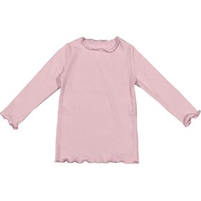 Toddler Baby Boys Girls Solid Color Ruffles Long Sleeve Shirts Little Unisex Cotton Crew Neck Rain Slicker for Toddler