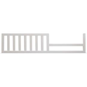 Pemberly Row Modern/Contemporary Wood Toddler Rail in White Finish