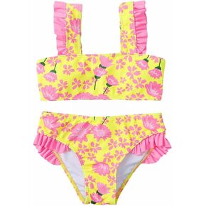 Kids Swimsuits Girls Toddler Infant Baby Girl Swimsuit Clothes Bathing Suit Ruffle Floral Swimsuit Size 20 Swimsuit