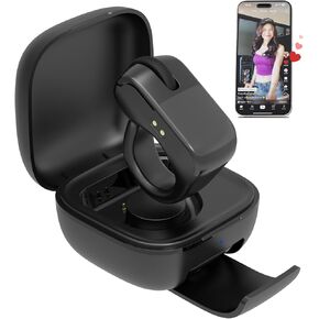 التحكم عن بُعد لـ Tiktok ، فأر حلقة إصبع الهواء مع لوحة اللمس ، صفحة Bluetooth Turner لـ iPad/Kindle App/iPhone/Android (أسود)