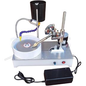 Gemstone Honing Machine Faceted Gem Polishing Machine Jewelry Polisher Flat Grinder Lapidary Machine 2800RPM 120W For Beginnners DIY Use(Digital display)