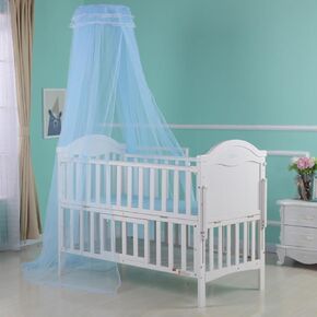 haozaikeji Baby Crib Mosquito Net Breathable Crib Canopy Netting Baby Bed Cot Mosquito Net Hanging Dome Canopy (Without Stand)