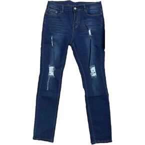 Maiyifu-GJ High Waist Ripped Jeans for Women Cute Skinny Distressed Butt Lifting Denim Pants Boyfriend Stretch Destroyed Jean