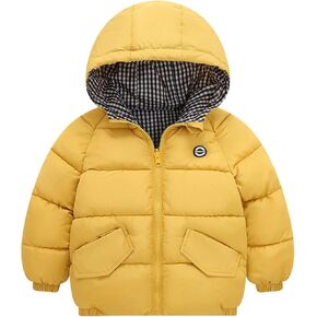 Kids Baby Boy Down Coats Outerwear Toddler Girl Hooded Warm Jackets Winter Clothes Windbreaker Padded Top Outwear