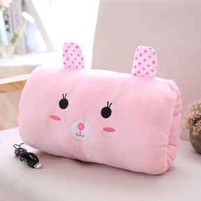 Cartoon Hand Warmer Cushion Hand Warmer Pillow Electric Hand Warmer Girl Baby Warmer Hand Plush Pillow (Color : Lavender)