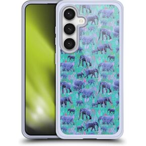 Head Case Designs Officially Licensed Micklyn Le Feuvre Cute Baby Elephant Animals Gel Case [Military Grade Protection] Compatible with Samsung Galaxy S24 5G
