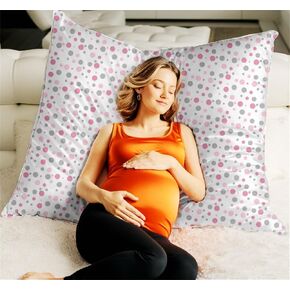 maizi Maternity Pillow Design Your Own Pregnancy Support for Bed 34X34 Square Support Pillow Satin Fabric with Insert Envelope Closure Machine Washable Swelling Reduction Maternity Support Gift M