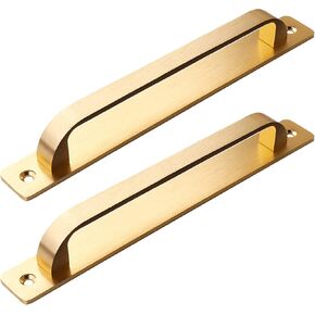Wardrobe Door Handles,Sliding Door Handle Surface Mounted Handle Kitchen Cupboard Handles 2PCS(OneColor,Hole Distance 192mm)