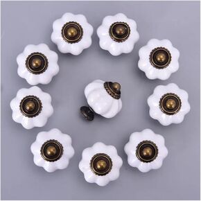 10pcs Vintage Drawer Knobs - Antique Style Furniture Handles for Cabinets and Cupboards