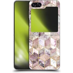 Head Case Designs Officially Licensed Micklyn Le Feuvre Gilded Stone Tiles Marble Patterns Hard Back Case Compatible with Samsung Galaxy Z Flip5