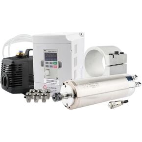 Engraving 800W Water-Cooled Spindle CNC Spindle Motor+1.5kw VFD Inverter+Water Pump+65mm Fixture+ER11 Head CNC Wood Router Engraving Accessories
