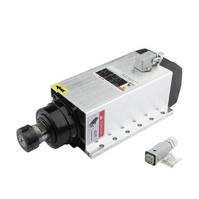 Engraving GDF60-18Z-6.0KW Air-Cooled Spindle Motor ER32 220V/380V With Mounting Flange For CNC Milling Machine Router Engraving Accessories(6.0kw ER32 380V)