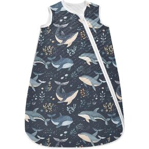 vvfelixl Baby Sleep Sack for 6-12 Months Boho Dolphin Babys Wearable Blanket Zipper Swaddle Transition Sleeping Bag for Infant Baby Sleep Suit for Newborn Toddler
