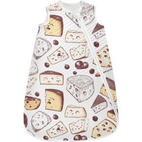vvfelixl Baby Sleep Sack for 6-12 Months Tasty Cheese Babys Wearable Blanket Zipper Swaddle Transition Sleeping Bag for Infant Baby Sleep Suit for Newborn Toddler