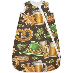 vvfelixl Baby Sleep Sack for 6-12 Months Green Tyrolean Hat and Pint Glass Babys Wearable Blanket Zipper Swaddle Transition Sleeping Bag for Infant Baby Sleep Suit for Newborn Toddler