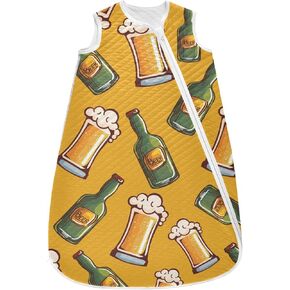 vvfelixl Toddler Sleep Sack for Newborn Beers Bottles Baby Wearable Blanket Sleeveless Swaddle Transition Sleeping Bags for Infant Babys Sleep Suit for 12-24 Months
