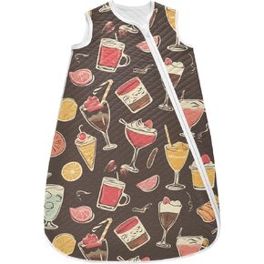 vvfelixl Baby Sleep Sack for 6-12 Months Summer Drinks Babys Wearable Blanket Zipper Swaddle Transition Sleeping Bag for Infant Baby Sleep Suit for Newborn Toddler