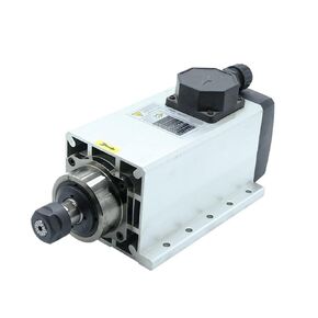 Engraving GDF46-18Z/2.2KW ER20 Air-Cooled Spindle Motor 220v/380v Square Spindle With Mounting Flange For CNC Router Engraving Accessories(2.2kw 220V ER20)