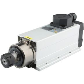 Engraving GDF46-18Z/3.5kw ER25 Square Air-Cooled Spindle 220V/380V Mounting Flange For CNC Engraving Woodworking Milling Machine Accessories(3.5kw ER25 220V)