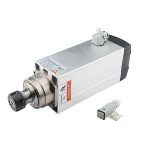Engraving JGFF-6.0kw CNC Spindle ER32 Chuck 220v/380v 18000RPM Square Air Cooled Spindle Motor For Milling Machine Wood Carving Accessories(6.0kw 380V)