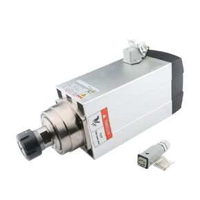 Engraving JGF-4.5KW ER32 Chuck Air Cooled Flange Square Spindle Motor 220v/380v 18000rpm For Woodworking CNC Engraving Machine Accessories(4.5kw ER32 380V)