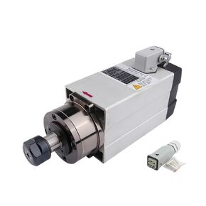 Engraving GDF46-18Z-1.5KW ER20 CNC Spindle Motor 220V/380V Square Air Cooling 300Hz Milling Spindle for Router Wood Carving Accessories(1.5kw ER20 220V)