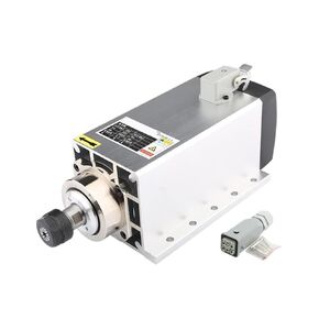 Engraving GDZ98x88-33.5KW Air-Cooled Spindle Motor ER20 Chuck 220V/380V Flange Square Spindle For CNC Engraving Cutting Machine Accessories(3.5kw ER20 380V)
