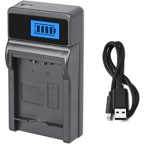 LCD USB Battery Charger for Canon LEGRIA HF G30, HF G40, HF G50, HF G60 4K Camcorder