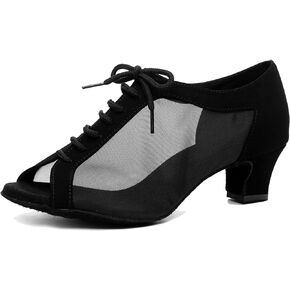 Minishion Womens Low Heel Dancing Shoes Mesh Comfortable Practice Dance Shoes L504