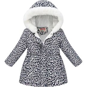 Childrens Girls Down Coat Clothing Boys Girls Multicolor Waisted Printed Long Woolen Collar Baby Girl Girl Jacket Size 4