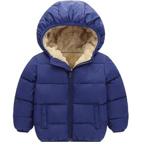 Infant Girls Winter Down Coat Toddler Boy Long Sleeved Hooded Down Jacket Padded Puffer Jackets Girls Coat Kids Jackets