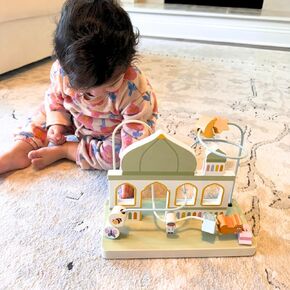 Wooden Mosque (Masjid) Bead Maze, Islamic Educational Activity Toy, 18 Months+