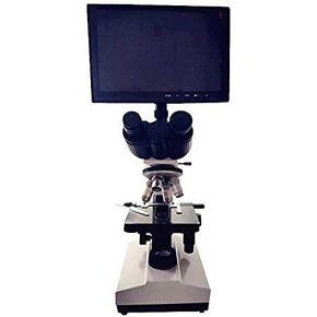 Laboratory Microscope with WiFi LCD Screen (Color : White Magnification : 1000X) (White 1600X)