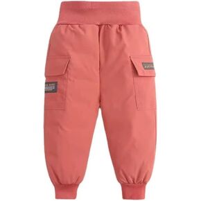 Baby Boys Girls Snow Pants Elastic Windproof Down Pants Lightweight Warm Winter Pants 0-5 Years