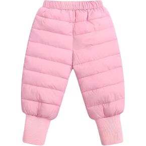 Baby Boys Girls Snow Pants Elastic Windproof Down Pants Lightweight Warm Winter Pants 0-5 Years
