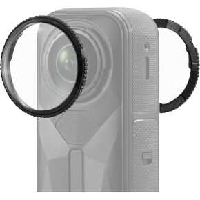 حارس العدسة لـ Insta360 x5 ، غطاء واقي عدسة زجاجية مضادة للانتقام من إكسسوارات Insta 360 X5 ، دليل الخدش/الإسقاط/الغبار ، التوافق الواسع الزاوية ، تصميم قفل مربع ، 2 كمبيوتر (زجاج ضوئي)