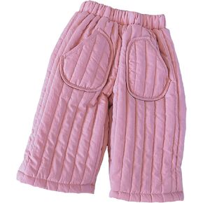 Children's Cotton Trousers with Thick Cotton Clip Warm Baby Casual Pants