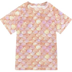 KLL Boy Bathing Suit Short Sleeve Girls Rashguard