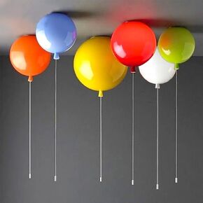 Creative Balloon Ceiling Light Colorful Balloon Ceiling Lamp Children's Room Chandelier Decoration Ceiling Light for Bedroom, Kindergarten Aisle, Pull Rope Switch