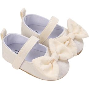 Rose for Girls Baby Girls Mary Jane with Bownot Non Slip Soft Sole PU Leather Newborn Girls Sandals Big Girls