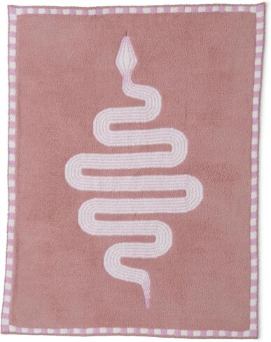 Barefoot Dreams® Cozychic® Snake Stroller بطانية ، مرجانية متربة ، 30 "x40" in Saudi Arabia