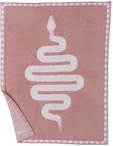 Barefoot Dreams® Cozychic® Snake Stroller بطانية ، مرجانية متربة ، 30 "x40" in Saudi Arabia