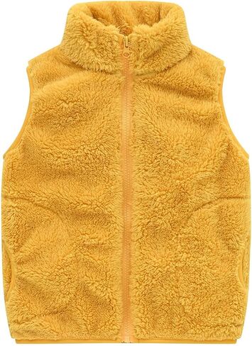 Toddler Solid Color Sleeveless Collar Facecloth Fall and Winter Undershirt Undershirt Boys' Fashion Jacket Outerwear in Saudi Arabia